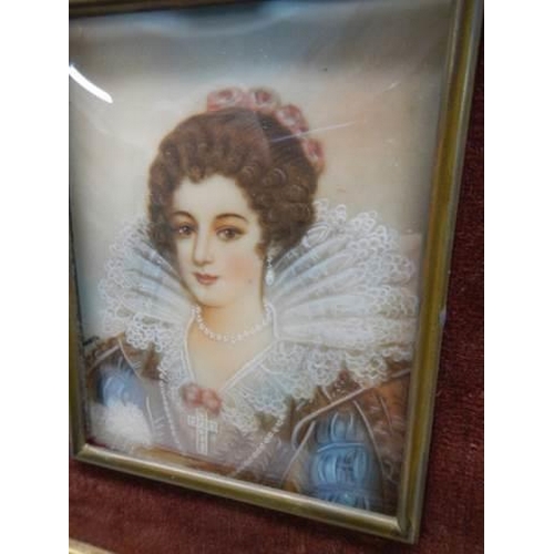 310 - A gilt framed portrait painting of a lady. COLLECT ONLY.