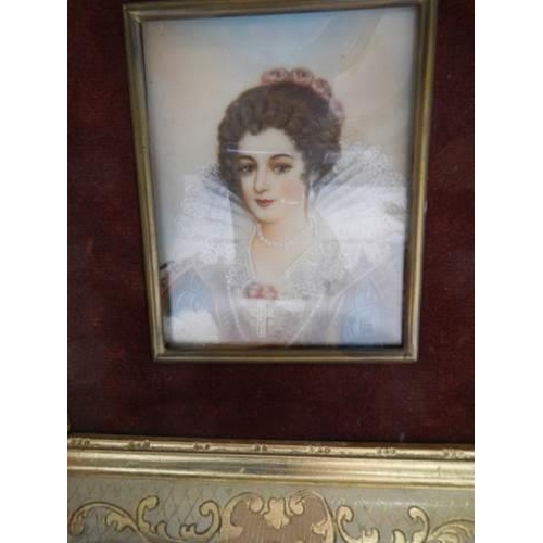 310 - A gilt framed portrait painting of a lady. COLLECT ONLY.