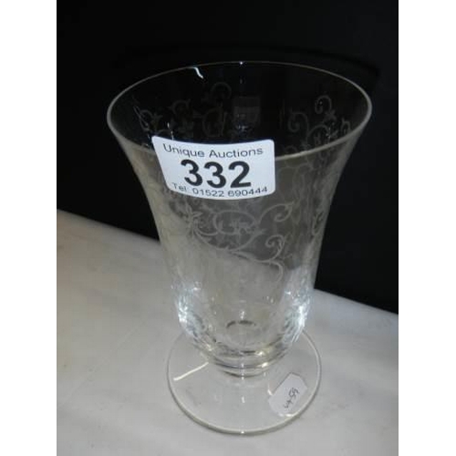 332 - A superb quality Baccarat Erna vase.