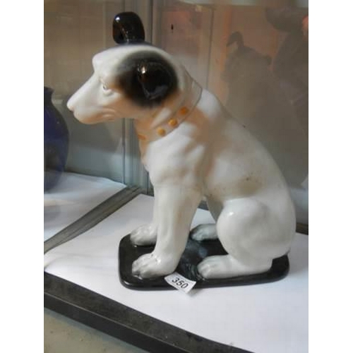 350 - A HMV Nipper dog figure.