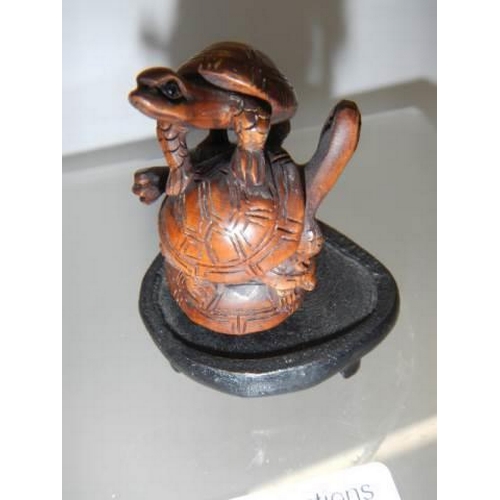 395 - A late Victorian signed wooden netsuke.