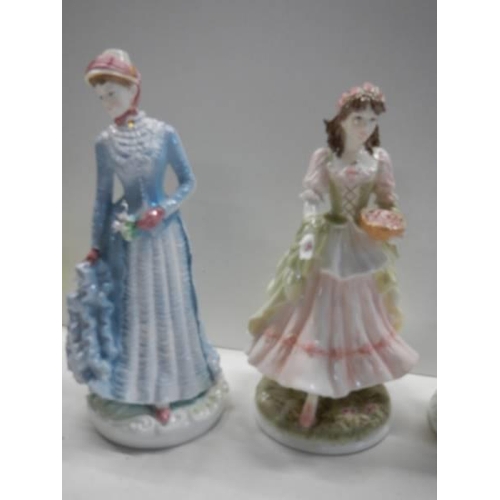 419 - Four Royal Worcester figurines including Queen of the May and The Village Bride.