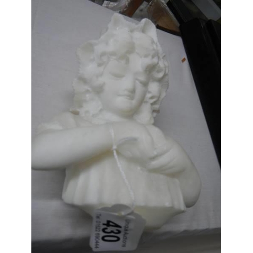 430 - A marble female bust.