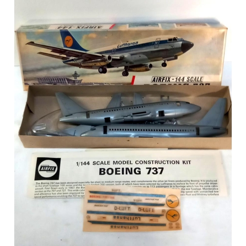 2074 - A Frogflite JU/88 kit, Gladiator Airfix Boeing 737, flying model Ryon Trainer & V-1 (assembled) & a ... 