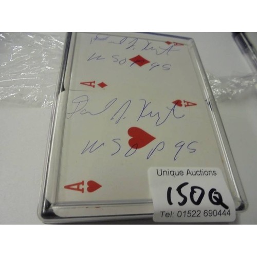 150Q - Two packs of Poker cards signed by World Champion 1995, Dan Harrington.