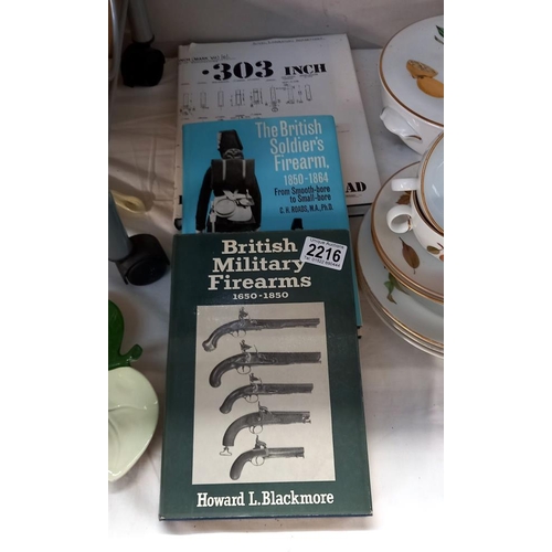 2216 - 3 books on British military firearms