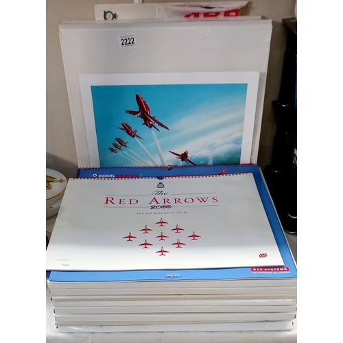 2222 - A collection of 15 unused boxed Red Arrows calendars, including; 2 x 2011, 2 x 2010, 2000, 2005, 200... 