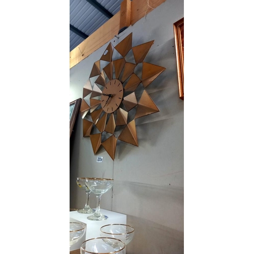 2234 - A metal retro style wall clock with quartz movement