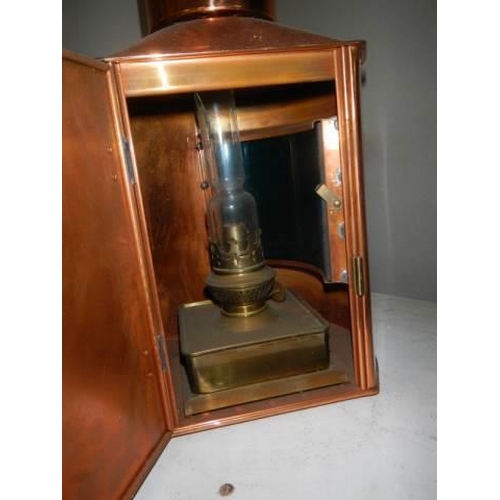 456 - A pair of 20th century copper port and starboard ships lamps.