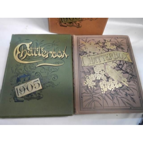 460 - Three volumes of Chatterbox, 1886, 1903 and 1905.