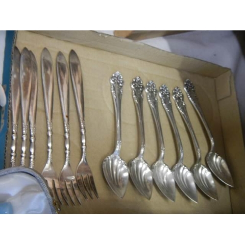 492 - Five cased sets of flatware etc.,