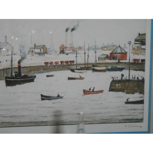 525 - L S Lowry (1887-1976) The Harbour limited edition print of 850, signed in pencil, stamped by Fine Ar... 