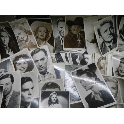 534 - A large quantity off mid 20th century film star postcards.