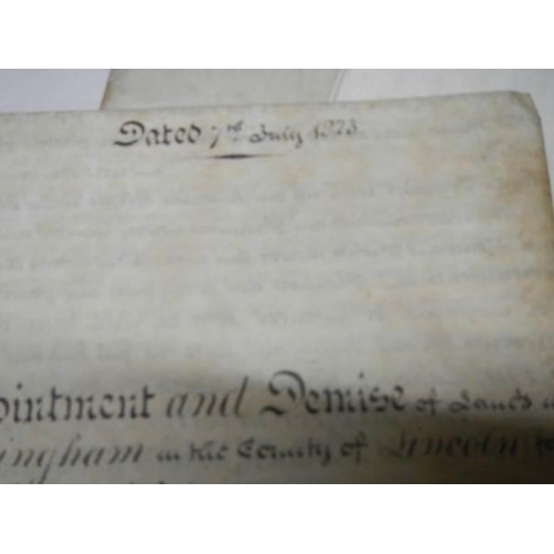 544 - Nine good old parchment documents from 1824 - 1947.