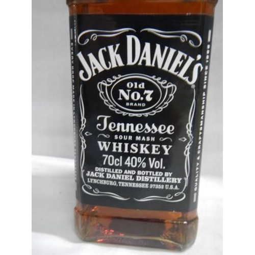 549 - A bottle of Jack Daniels Tennessee whisky.