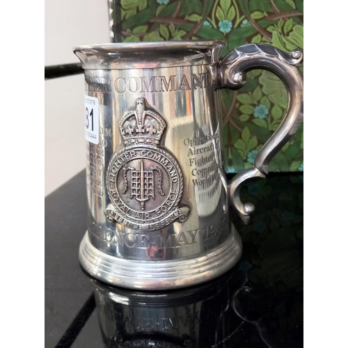 2281 - A Royal Air Force fighter command pewter tankard