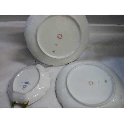 552 - Two Limoges porcelain plates and a Royal Copenhagen porcelain plate.