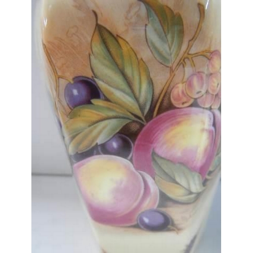 631 - An Aynsley Orchard Gold lidded urn, signed D Jones,  18cm tall, in excellent condition.