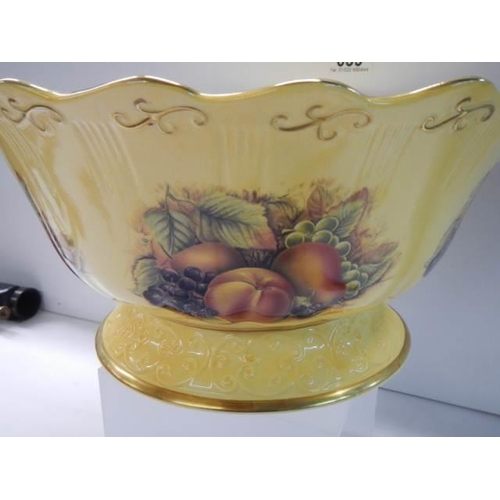 639 - An Aynsley Orchard Gold footed bowl, 30 cm diameter.