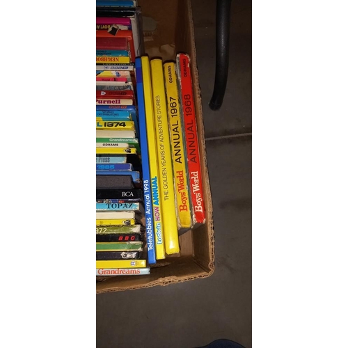 2300 - A good lot of annuals and books including Boys World, Judy, The Wombles, The Beezer etc