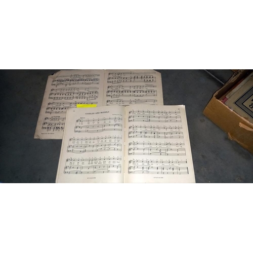 2301 - A box of sheet music etc