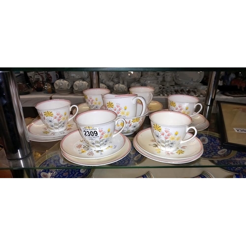 2309 - A 20 piece Shelley 'Enchantment' tea set COLLECT ONLY