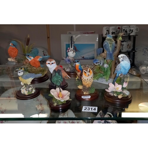 2314 - A collection of bird figures including Country Artists