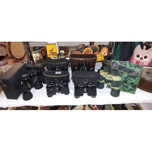 2332 - 8 pairs of binoculars, including Telemax, Omiya, Miranda, Cosmica, field glasses etc