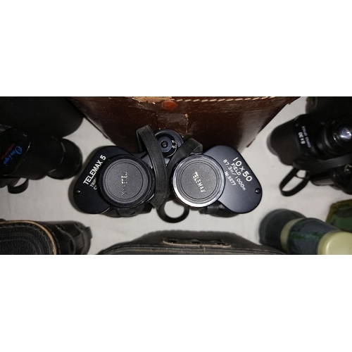 2332 - 8 pairs of binoculars, including Telemax, Omiya, Miranda, Cosmica, field glasses etc