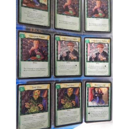 709 - An album of Harry Potter trading cards including foil holograms.