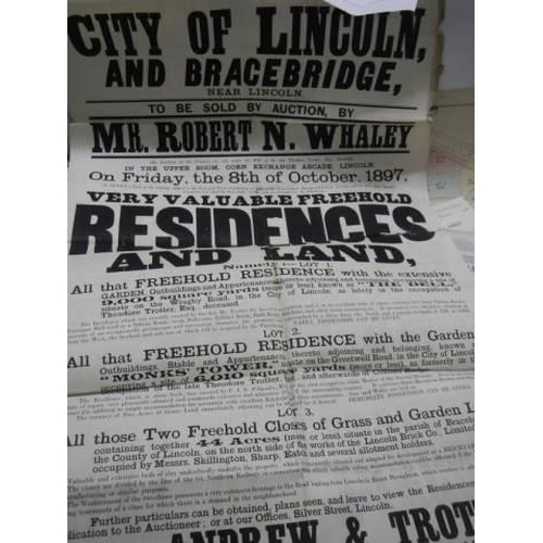 714 - An interesting collection of Lincoln related ephemera including 1883 Lease for the Theatre Royal, We... 