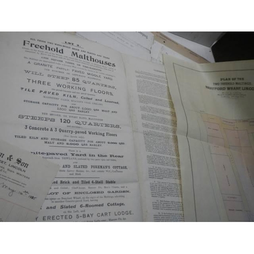 714 - An interesting collection of Lincoln related ephemera including 1883 Lease for the Theatre Royal, We... 