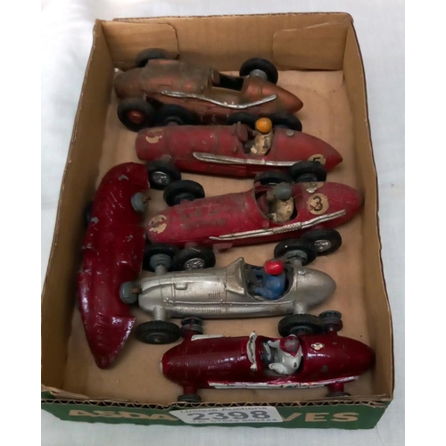 2398 - A tray of 1950/60's diecast racing cars by various makers including Crescent and Timpo