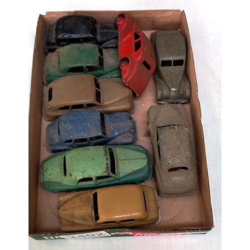 2402 - A tray of play worn 1950's diecast Dinky cars