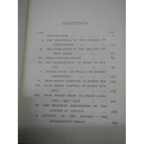 715 - One volume Diocesan Histories, Lincoln, 1897 with map.