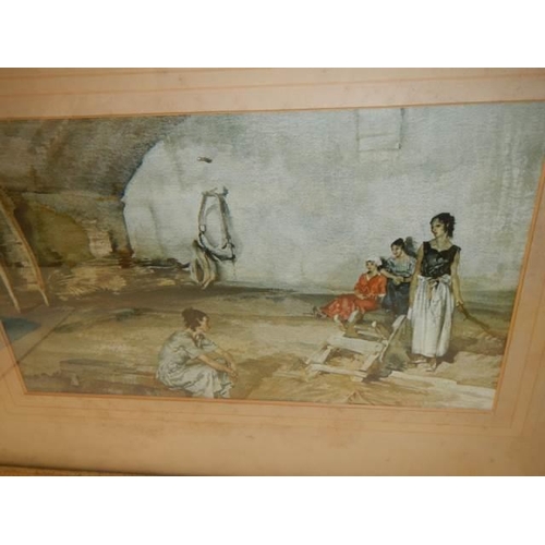 716 - Sir William Russell Flint R.a. (1580-1969) picture of a wash house scene with his muse Cecelia Green... 