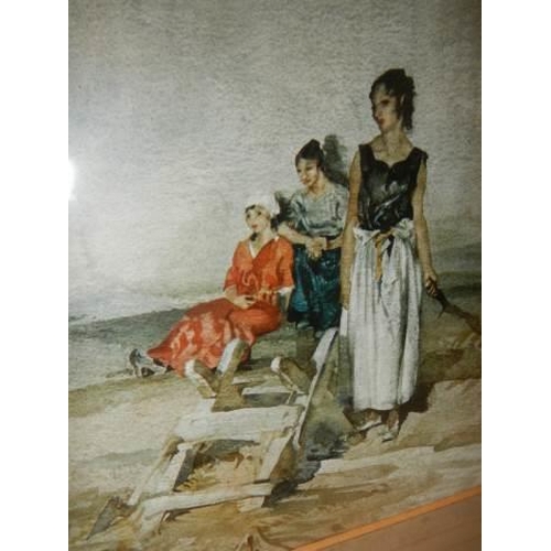 716 - Sir William Russell Flint R.a. (1580-1969) picture of a wash house scene with his muse Cecelia Green... 