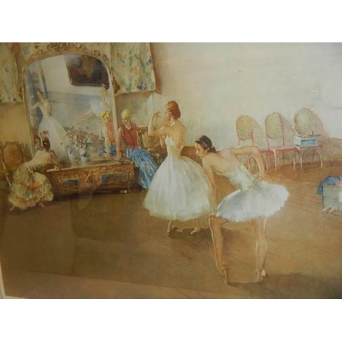 718 - A framed and glazed William Russell Flint ballet scene, a signed Artist Proof. COLLECT ONLY.