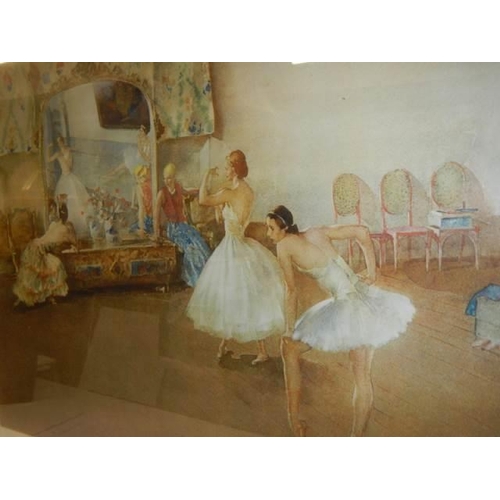 718 - A framed and glazed William Russell Flint ballet scene, a signed Artist Proof. COLLECT ONLY.