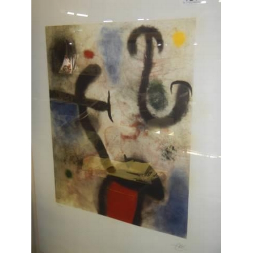 724 - Joan Miro (1893-1983) A Limited edition hand numbered lithograph 35/150 with facsimile signature on ... 