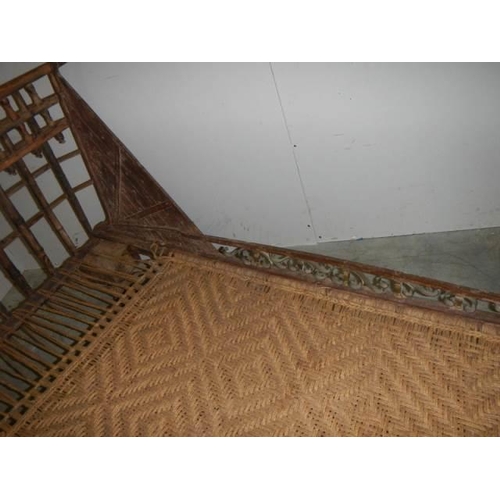 779 - A good quality Egyptian style wood and brass bed, COLLECT ONLY.