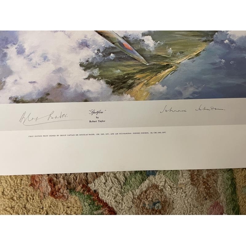 710A - 5 Robert Taylor Prints, all signed by different pilots including Spitfire by Jonnie Johnson and Doug... 