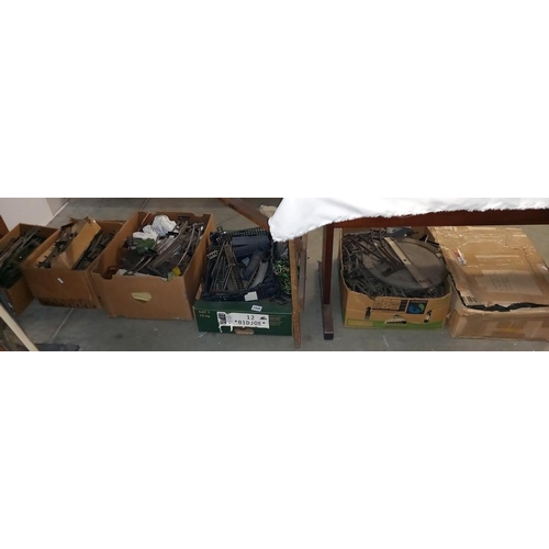 2448 - 6 boxes of '00' gauge railway lines etc. COLLECT ONLY