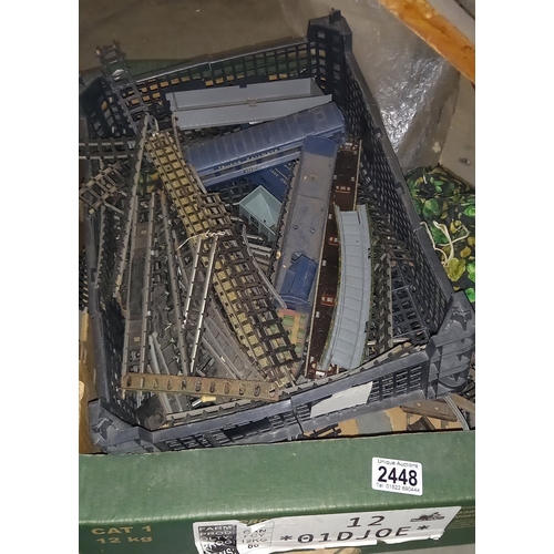 2448 - 6 boxes of '00' gauge railway lines etc. COLLECT ONLY