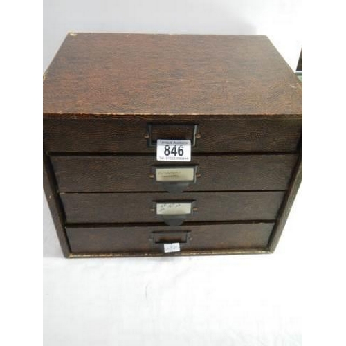 846 - A four drawer cabinet containing a good lot of interesting coins.