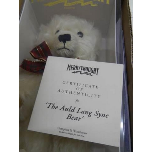 848 - A boxed limited edition Merrythought 'The Auld Lang Syne Bear'.