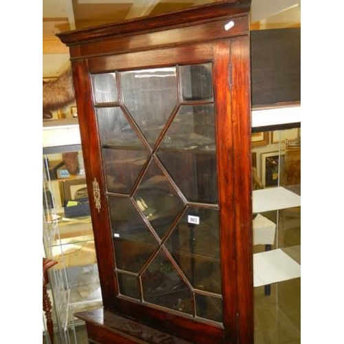 903 - A Victorian mahogany corner cabinet on stand, COLLECT ONLY.