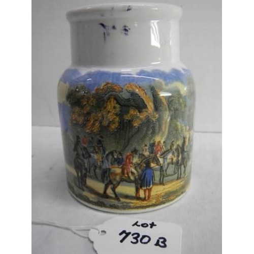 730B - A prattware jar 'Meet The Fox hounds', 4