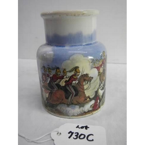 730C - A Prattware jar 'The Dragon Charge, Balaclava', 3.75