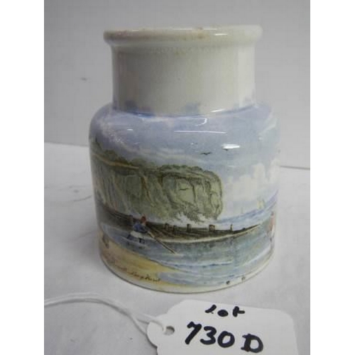 730D - A Prattware jar 'Pegwell Bay and Cliffs Kent' 3.25